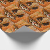 Halloween Creepy Pumpkin Bugs Cadeaupapier (Hoek)