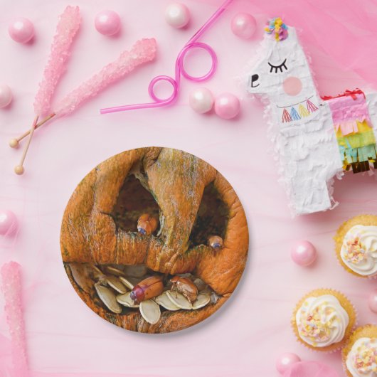 Halloween Creepy Pumpkin Bugs Papieren Bordje (Feest)