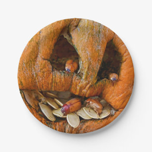 Halloween Creepy Pumpkin Bugs Papieren Bordje