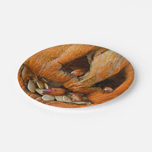 Halloween Creepy Pumpkin Bugs Papieren Bordje (Gekanteld)