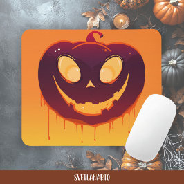 Halloween Creepy Pumpkin Face Mousepad Muismat