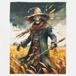 Halloween Creepy Scarecrow Fleece Deken