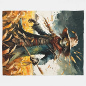 Halloween Creepy Scarecrow Fleece Deken (Voorkant (Horizontaal))