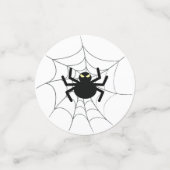 Halloween Creepy Scary Black Itsy Bitsy Spider Web Confetti (Kleine voorkant)