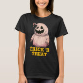 Halloween Creepy Scary Pumpkin Ghost T-shirt (Voorkant)