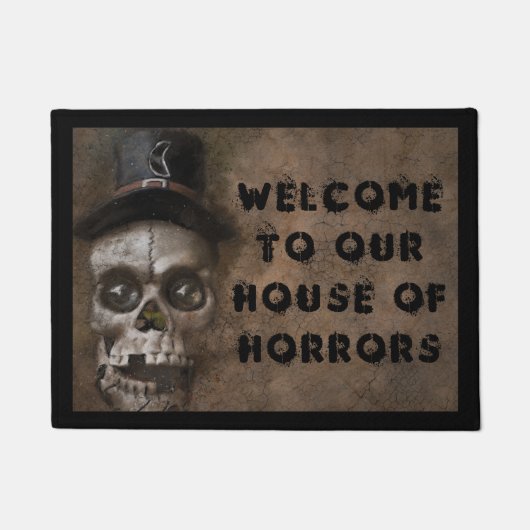 Halloween Creepy Skull Welkom Deurmat (Voorkant)