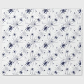 Halloween Creepy Spider Black White Cadeaupapier (Vlak)