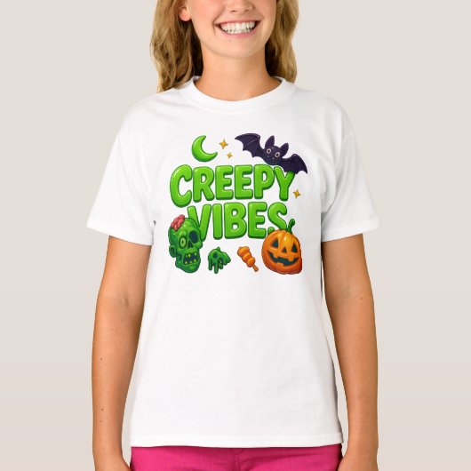 Halloween Creepy Vibes Kleding Outfit Unisex T-shirt (Voorkant)