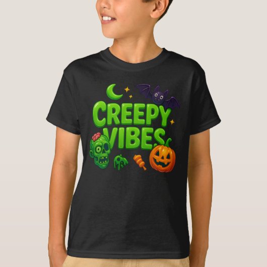 Halloween Creepy Vibes Kleding Outfit Unisex T-shirt (Voorkant)