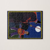  Halloween, Creepy Witch met Boy Legpuzzel (Horizontaal)