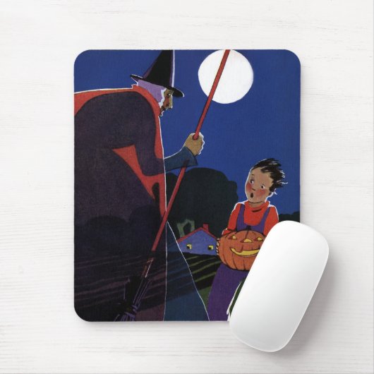  Halloween, Creepy Witch met Boy Muismat (Met muis)