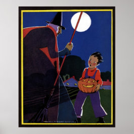  Halloween, Creepy Witch met Boy Poster