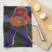  Halloween, Creepy Witch met Boy Theedoek (Quarter Fold)