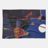  Halloween, Creepy Witch met Boy Theedoek (Horizontaal)