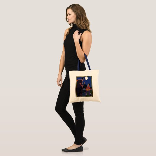  Halloween, Creepy Witch met Boy Tote Bag (Voorkant (model))