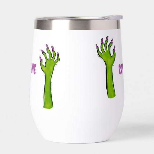 Halloween Creepy Zombie Handen Paarse Nails Custom (Links)