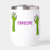 Halloween Creepy Zombie Handen Paarse Nails Custom (Voorkant)