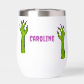 Halloween Creepy Zombie Handen Paarse Nails Custom (Achterkant)