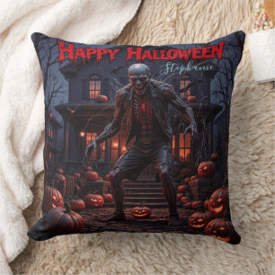 Halloween Creepy Zombie Pumpkin Haunted House Kussen