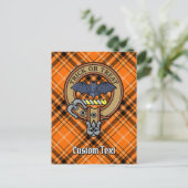 Halloween Crest boven Tartan Briefkaart (Staand voorkant)