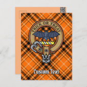 Halloween Crest boven Tartan Briefkaart (Voorkant / Achterkant)