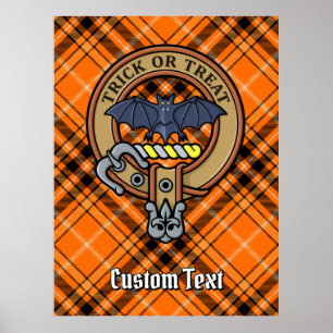 Halloween Crest boven Tartan Poster