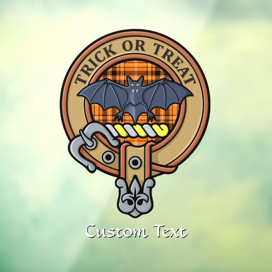Halloween Crest boven Tartan Raamsticker (Vel 3)