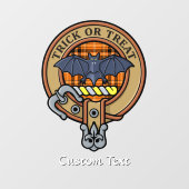 Halloween Crest boven Tartan Raamsticker (Vel)
