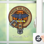 Halloween Crest boven Tartan Raamsticker (Huis)