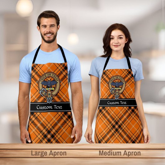 Halloween Crest over Tartan Apron Schort