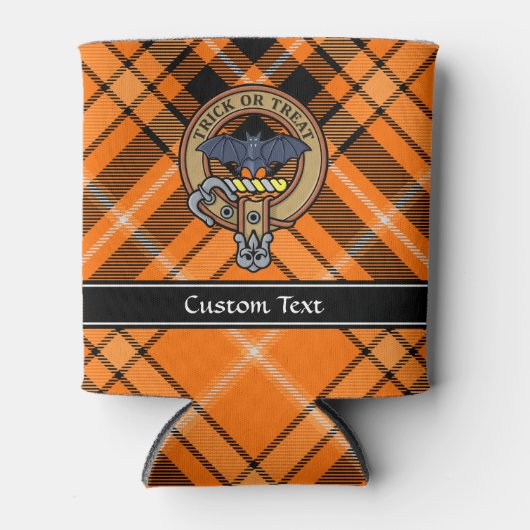 Halloween Crest over Tartan Bottle Cooler (Voorkant)