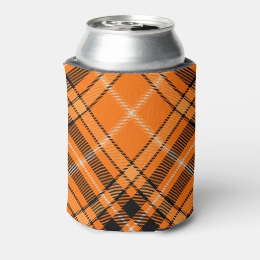 Halloween Crest over Tartan Bottle Cooler (Blikje Achterkant)