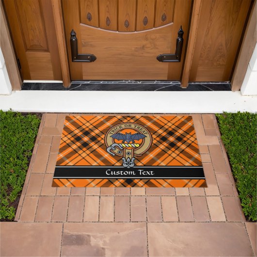 Halloween Crest over Tartan Doormat Deurmat (Buiten)