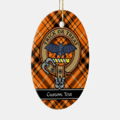 Halloween Crest over Tartan Keramisch Ornament (Rechts)