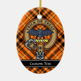Halloween Crest over Tartan Keramisch Ornament