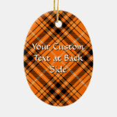 Halloween Crest over Tartan Keramisch Ornament (Achterkant)