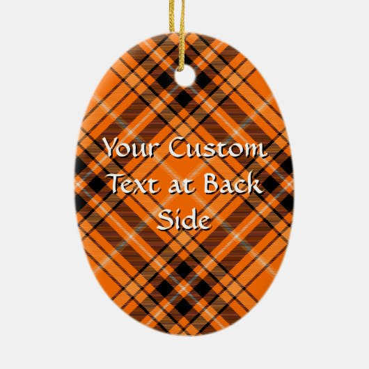 Halloween Crest over Tartan Keramisch Ornament (Achterkant)