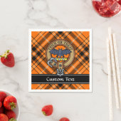 Halloween Crest over Tartan Napkins Servet (Insitu)