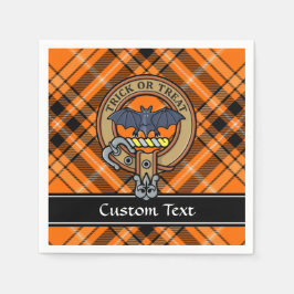 Halloween Crest over Tartan Napkins Servet
