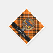 Halloween Crest over Tartan Napkins Servet (Hoek)