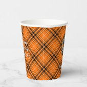 Halloween Crest over Tartan Paper Cups Papieren Bekers (Rechts)