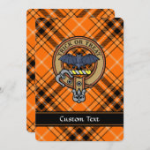 Halloween Crest over Tartan Uitnodiging (Voorkant / Achterkant)