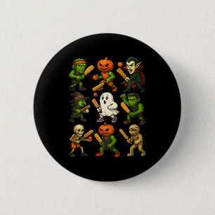 Halloween Cricket Geest Verschrikkelijke Skelet Gr Ronde Button 5,7 Cm