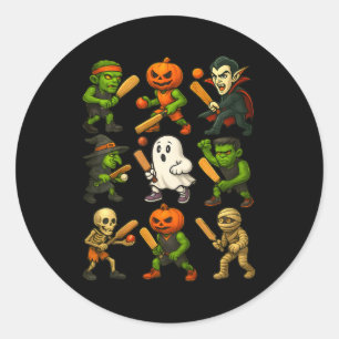 Halloween Cricket Geest Verschrikkelijke Skelet Gr Ronde Sticker