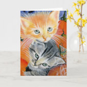 Halloween Critters katten Card Kaart (Gele Bloem)