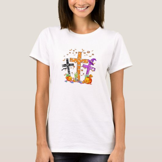 Halloween Crosses God T-shirt (Voorkant)