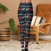 Halloween Crossover Fun Rendier Kerst Patroon Leggings