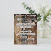 Halloween CrossRoads Briefkaart (Staand voorkant)