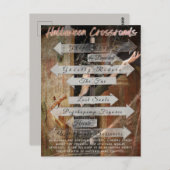 Halloween CrossRoads Briefkaart (Voorkant / Achterkant)