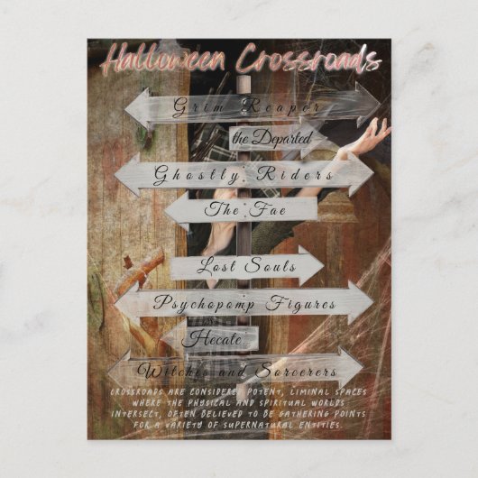 Halloween CrossRoads Briefkaart (Voorkant)
